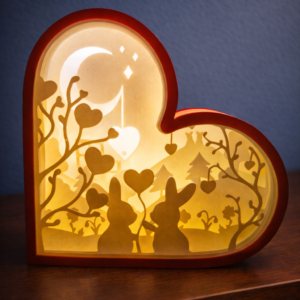 Verliefde konijnen schadowbox